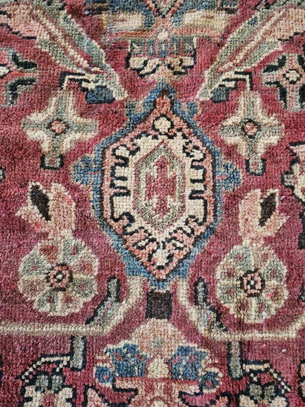 10.6 x 14.2 ANTIQUE FINE HERIZ VINTAGE SERAPI USHAK KAZAK TURKISH gallery