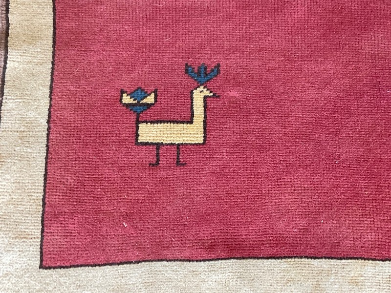4'1" X 6'9" Gabbeh Handmade Wool Rug Mid Century Modern gallery