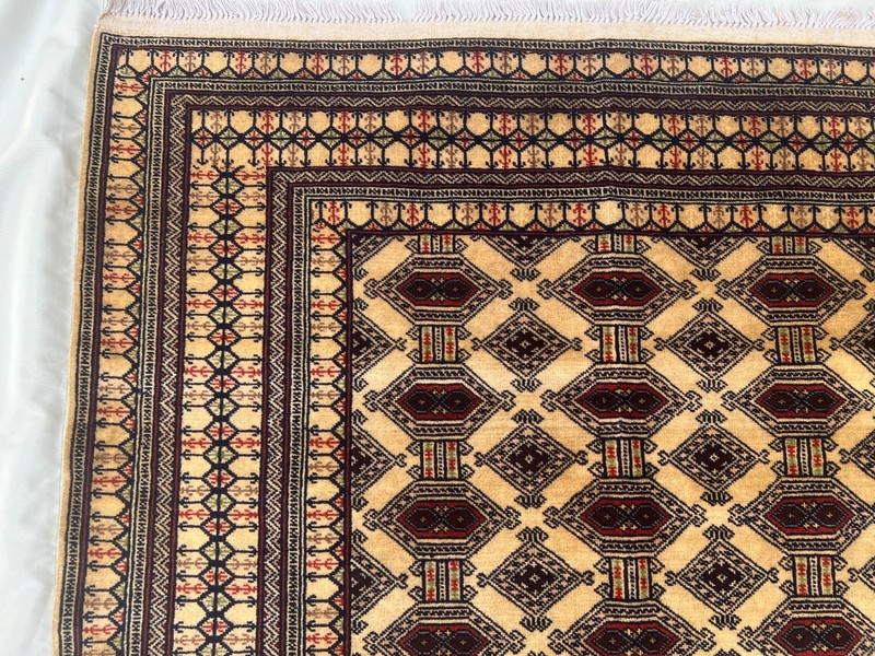 Vintage Afghan Baluchi Rug 4'2x5'9 Hand Knotted Tribal Geometric Oriental Carpet gallery