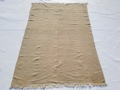 Vintage Handmade Traditional Beige Kilim Floor Rug Carpet 9.3×6.6ft