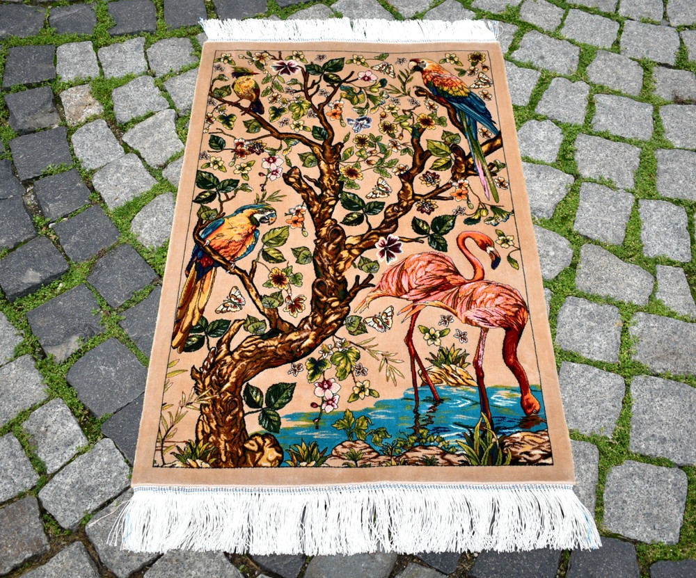 Silk Bamboo Rug 100 % Bamboo Silk Rug 2 x 3 ft Home Decor Rug Bamboo Wall Rug