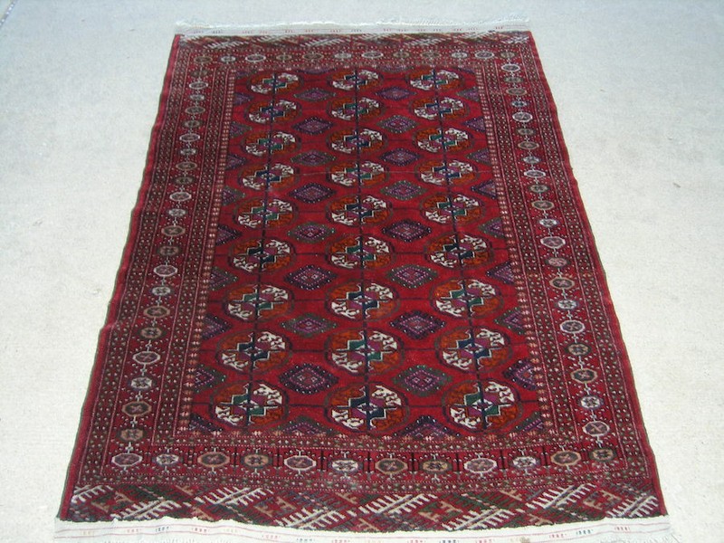 Exceptional Antique Turkoman Princess Bokhara Oriental Rug Carpet Dowry 40x60" gallery