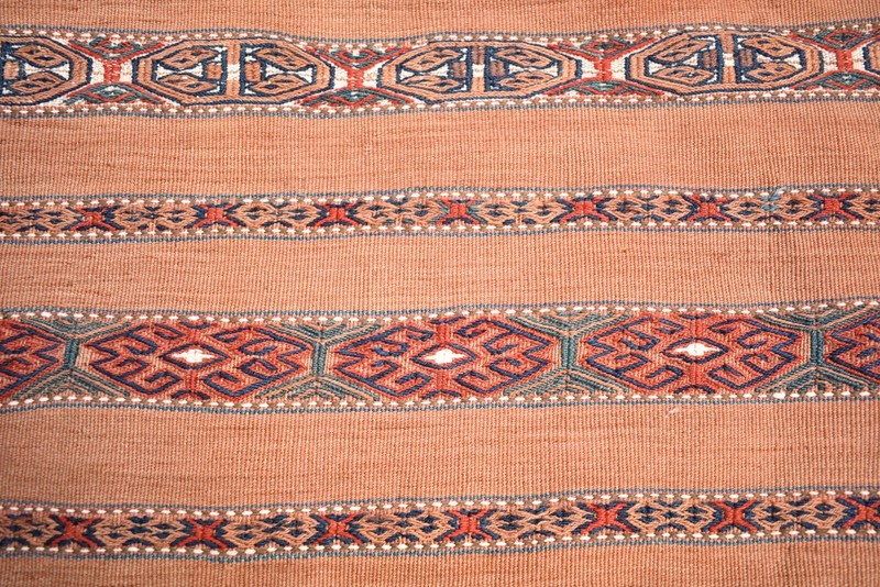 Stunning! Antique Rare Turkoman Yomud Camel Chuval Collector's Item Mafrash Rug gallery