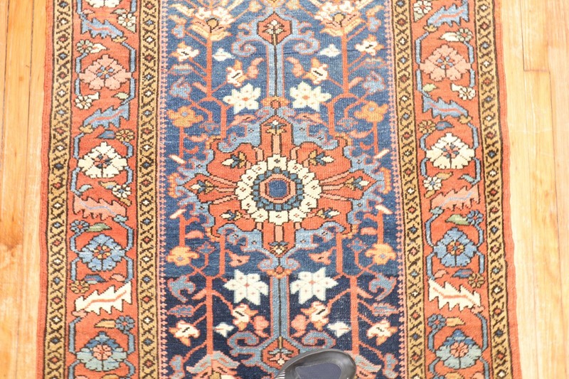 Antique Navy Karajeh Rug 3'4''x4'6'' gallery
