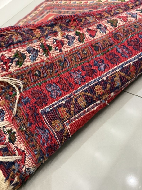 Antique Tribal Turkman Rug Saddle Bag Wool Camel Textile Weaving Blanket 46x45 gallery
