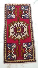 Antique Red Rug Bohemian Turkish Rug Designer Wool Rug Handmade Doormat Rug