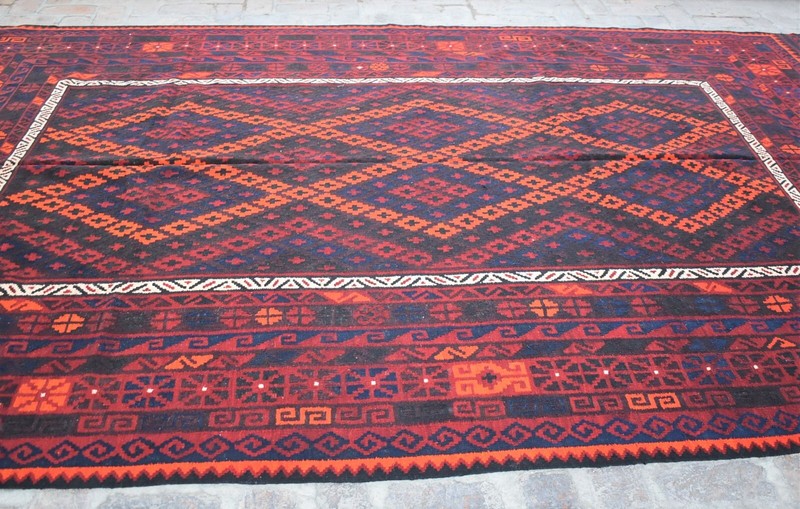 8x13 Handmade Afghan Tribal Ghalmouri Kilim Rug Vintage Persian Large Area Rug gallery