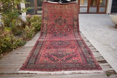Caucasian Rug 5×13 Size Handwoven Antique Vintage Sumak Kilim 176x400cm Multi