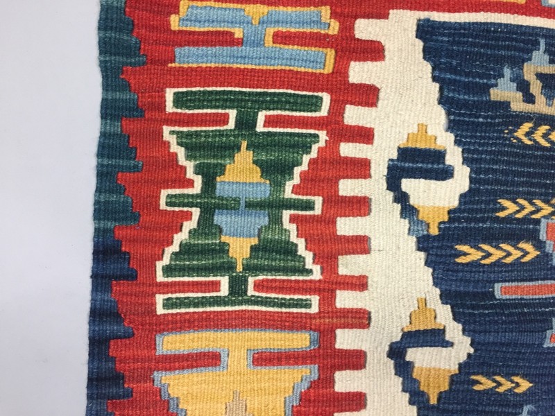 Handmade Turkish Kilim Rug shabby vintage wool country home Kelim 190x116cm gallery