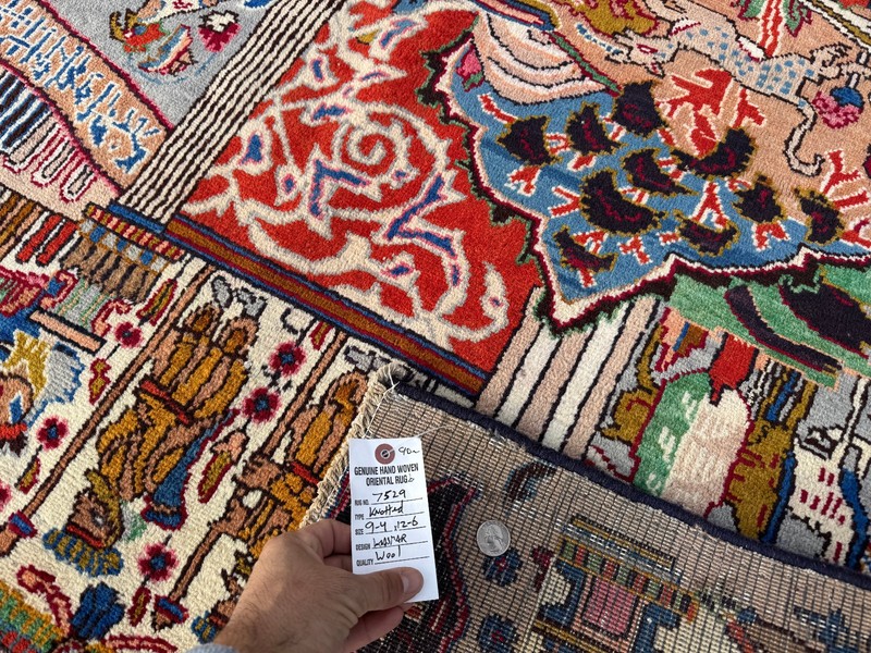 ANTIQUE ORIENTAL RUG 10x13 handmade FINE VINTAGE handwoven wool big tree of life gallery
