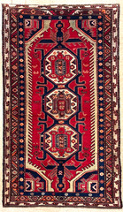 5×10 Vintage Hand Knotted Wool Ardebil Tribal Red Geometric Area Rug Carpet Boho