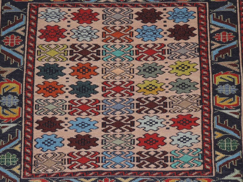 2x4ft. Handwoven Caucasian Kilim Sumak Wool Saddlebag gallery