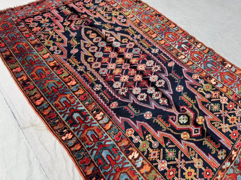 4'8x7'1 ft Antique Turkish Caucasian Rug, Rare 1900s Hand-Knotted Medallion Rug gallery