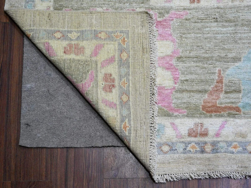 11'10"x15'5" Light Gray,Vegetable Dyes Soft Wool,Hand Knotted Angora Oushak Rug gallery