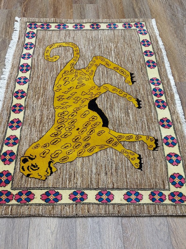 Anatolian Hunting(Lion)Turkish Rug , Turkish Lion Hunting Anatolian Rug 3x5 Ft gallery