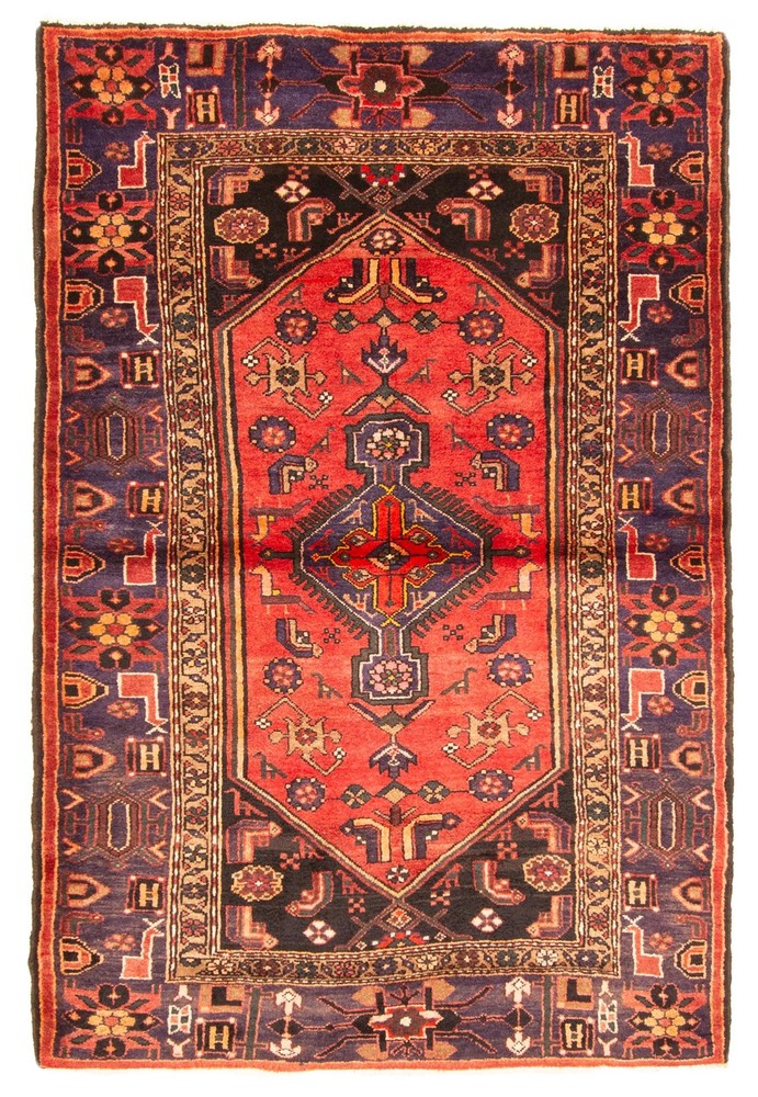 Traditional Vintage Hand-Knotted Carpet 4'6" x 6'9" Wool Area Rug
