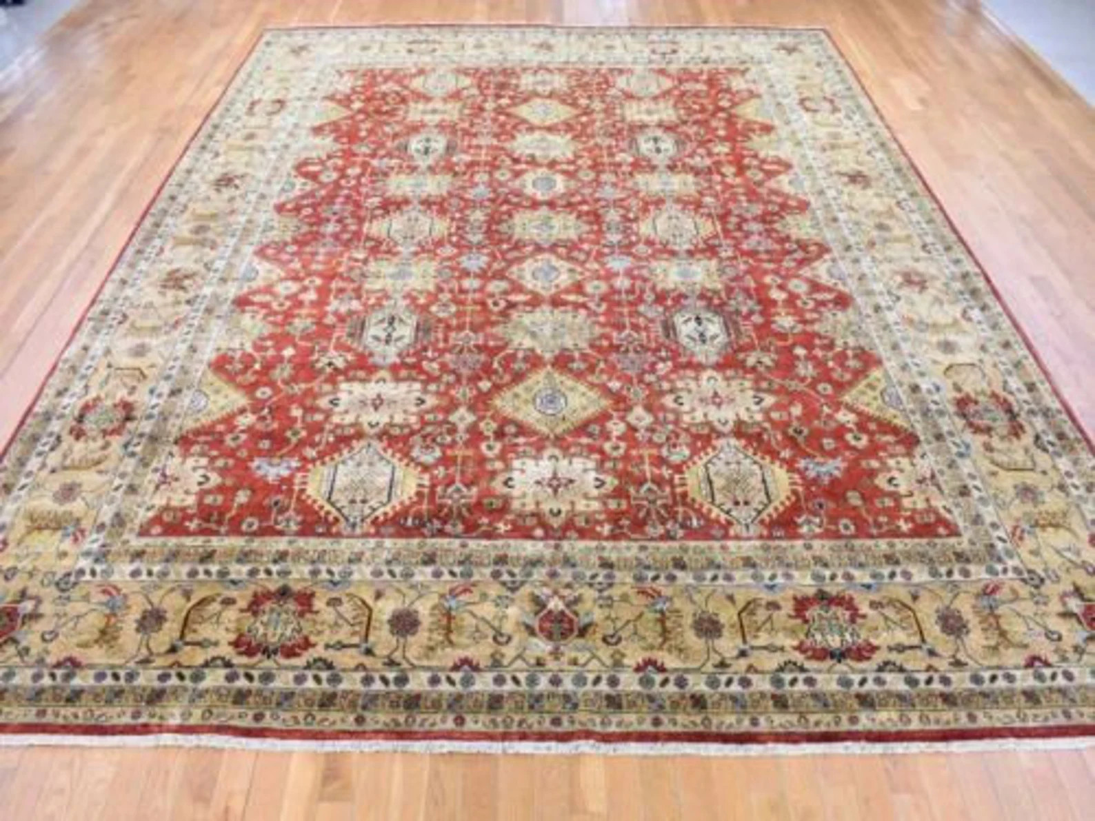 Exquisite Rust Red Color, Original Heriz Collection Rug 11'9" x 14'10" gallery