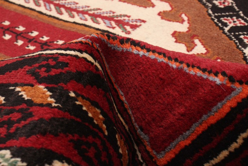 Vintage Red Traditional 3'3" x 6'0" Hand-Knotted Oriental Wool Area Rug gallery
