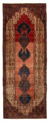 Vintage Hand-knotted Runner Rug 3’5″ x 9’4″ Traditional Oriental Wool Carpet