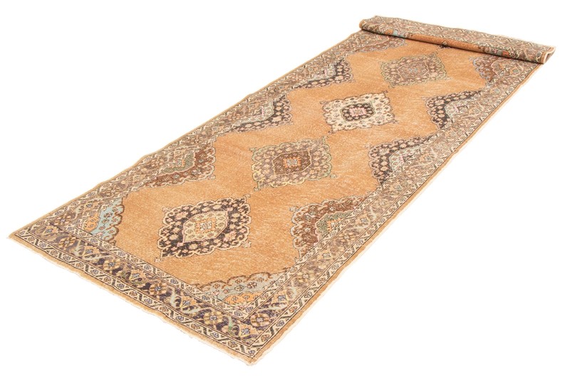 Vintage Hand-Knotted Area Rug 4'9" x 13'7" Traditional Oriental Wool Carpet gallery