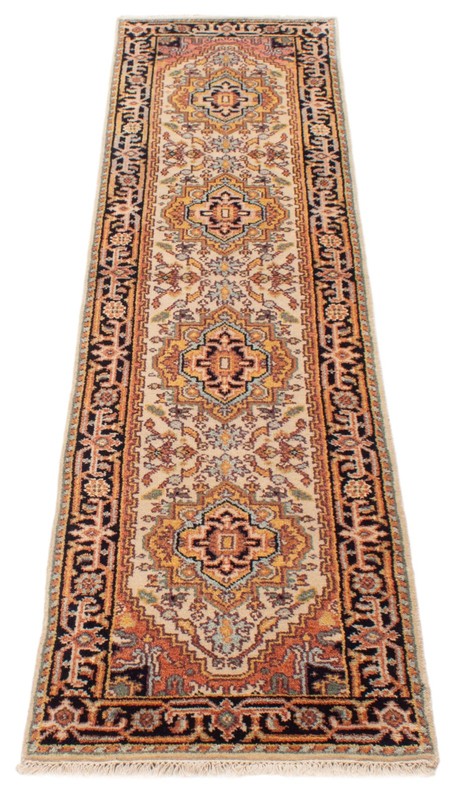 2'4" x 9'6" Vintage Hand-knotted Runner Rug Traditional Oriental Wool Carpet gallery