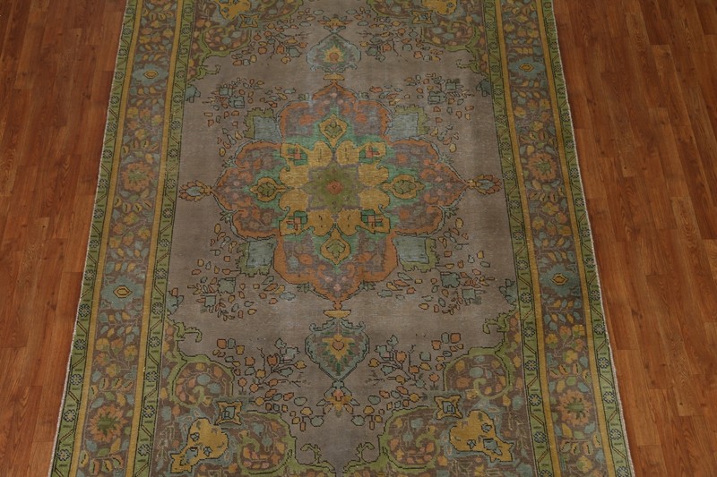 Vintage Over-Dyed Traditional Area Rug 7x10 ft Hand-knotted Wool for Living Room gallery