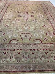 Antique Oriental Hand-Knotted Wool Area Rug Indian Agra/Amritsar 10’4″ x 12’9″