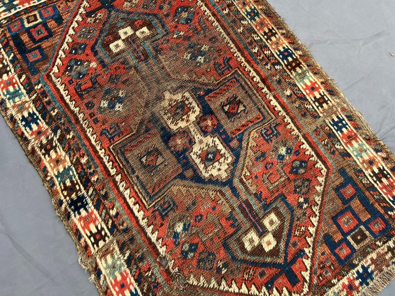 COLLECTORS' ITEM Stunning Antique kazak Caucasian 4TH QUARTER 19TH Century Rug gallery