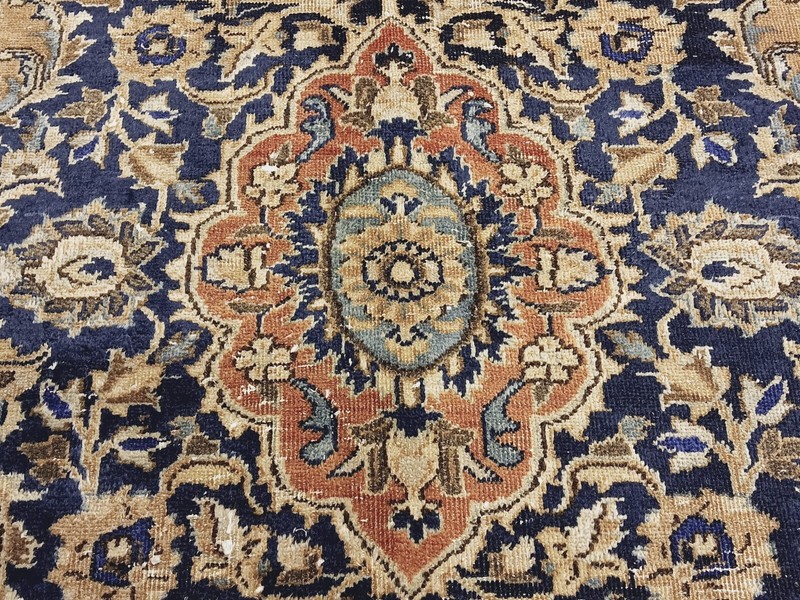 ESTATE 10x12 SIGNED CIRCA 1920 STONE-WASHED HANDMADE-KNOTTED WOOL RUG 582647 gallery