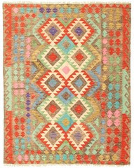 Vintage 4’11” x 6’4″ Traditional Wool Hand Woven Oriental Area Rug