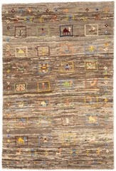 3X4 Tribal Pictorial Design Gabbeh Oriental Rug Hand-Knotted Carpet 2’8X4’1