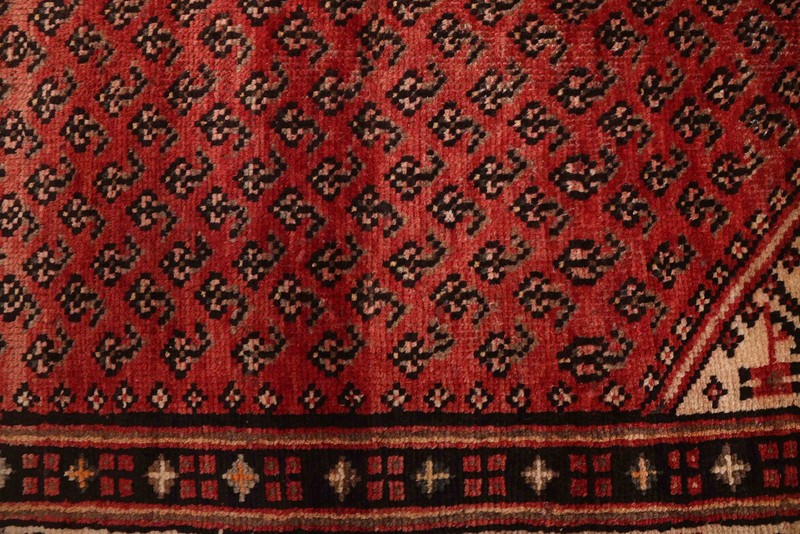 Vintage 3'5" x 5'3" Traditional Hand Knotted Vegetable Dye Wool Area Rug gallery