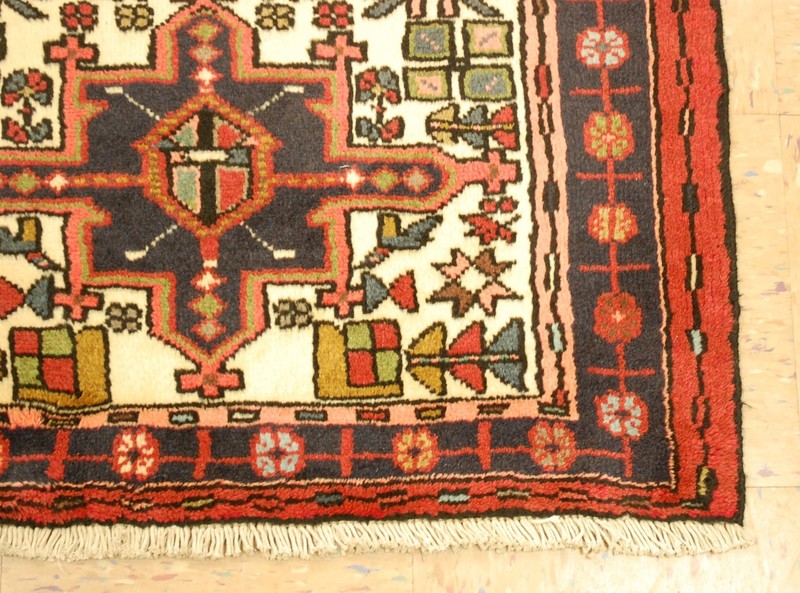 NATURAL WOOL Old Oriental Rugs,Hand Woven,knotted size Approximately2'10" × 6'1" gallery