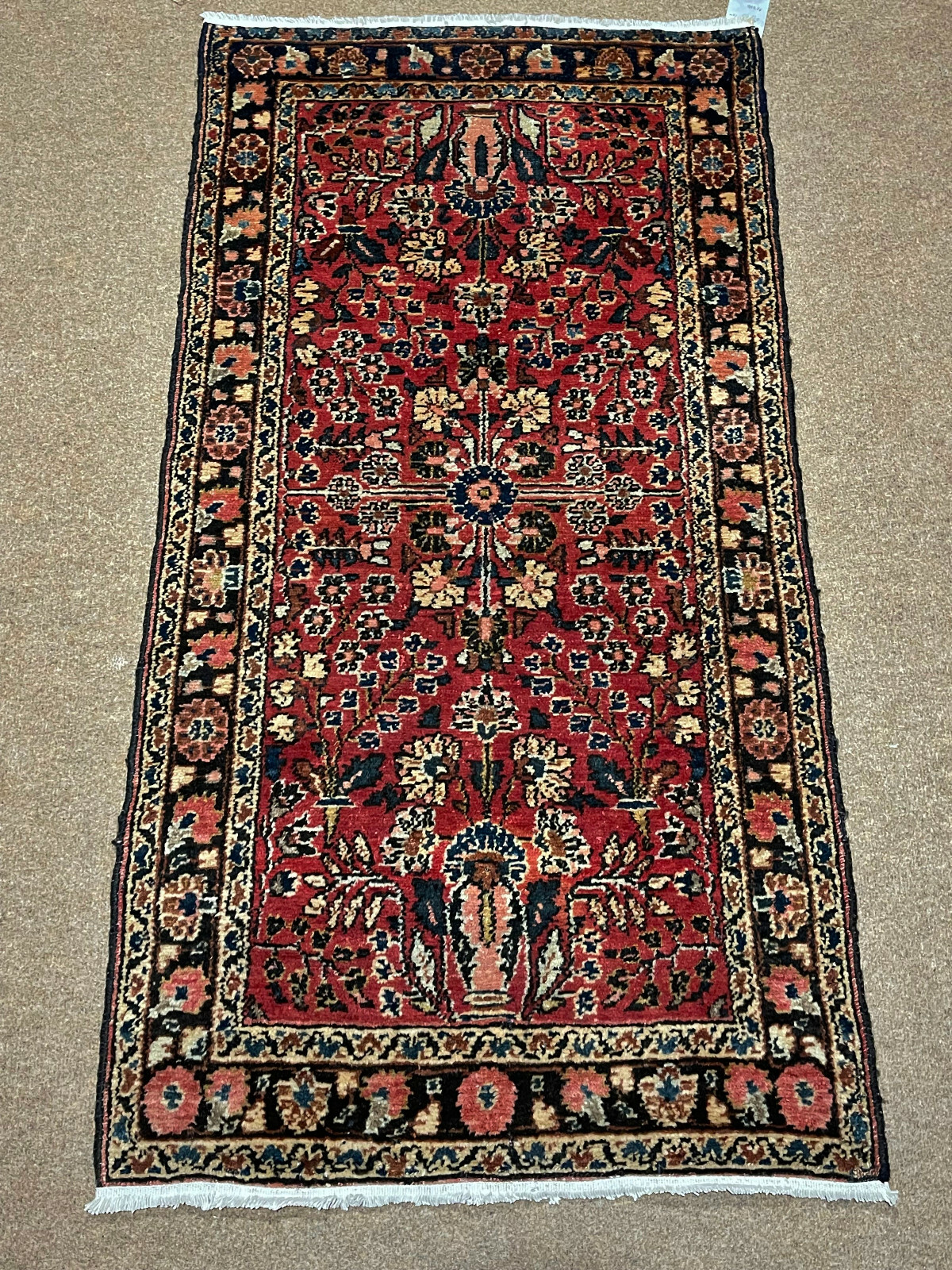 ANTIQUE AMERICAN SAROUK RUNNER 2'6:x5'10" CIR 1900 gallery