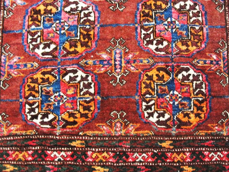 Antique Tekkeh Turkoman Rug 2'10" x 3'8", c-1900 Fine Quality #16231 gallery