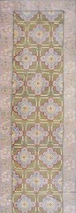 7X28 Antique Indian Dhurries Green Cotton Area Rug 1925