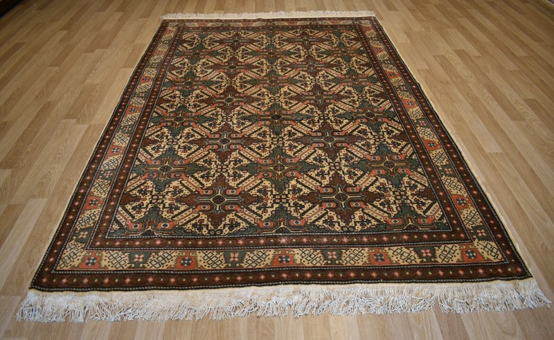 Antique Genuine Turkish Kazak Star Pattern Handmade Rug 7Ftx10Ft Free Shipping gallery