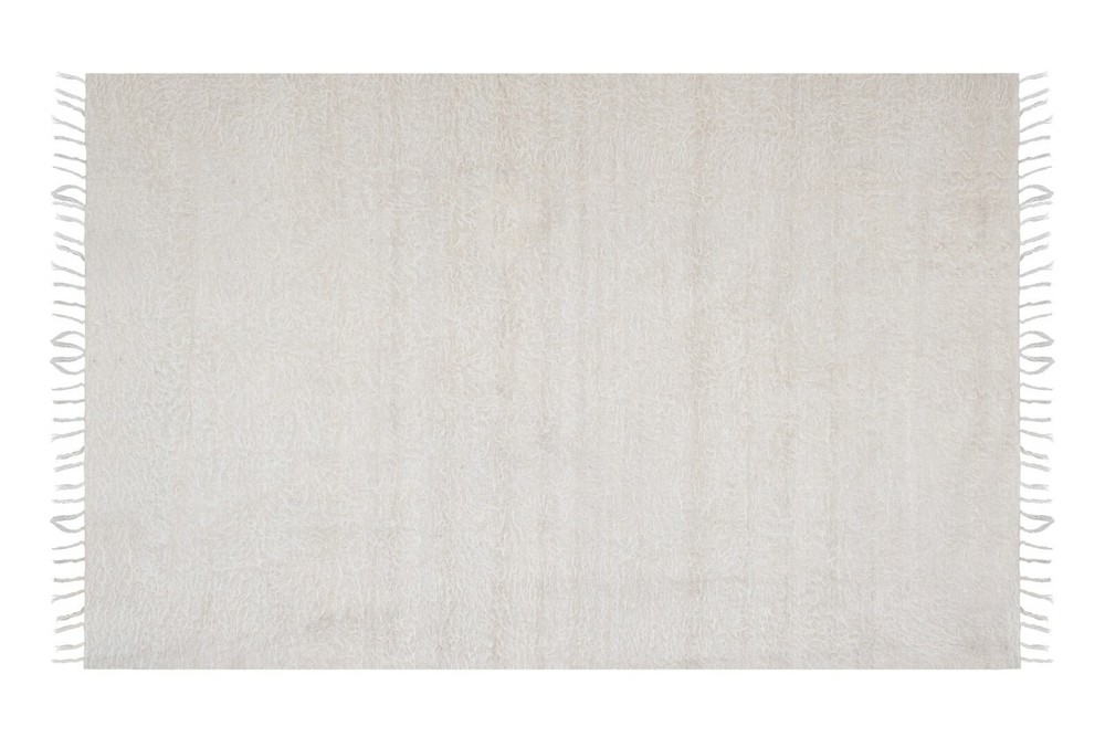 1970s Vintage White Siirt Kilim Blanket Rug 4'2" X 6'2"