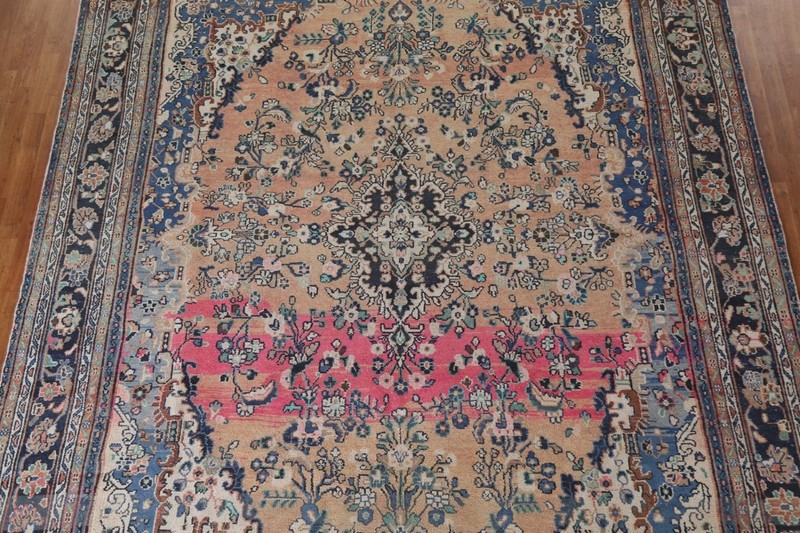Vintage Handmade Living Room Area Rug 10x13 Traditional Rust Wool Tribal Carpet gallery