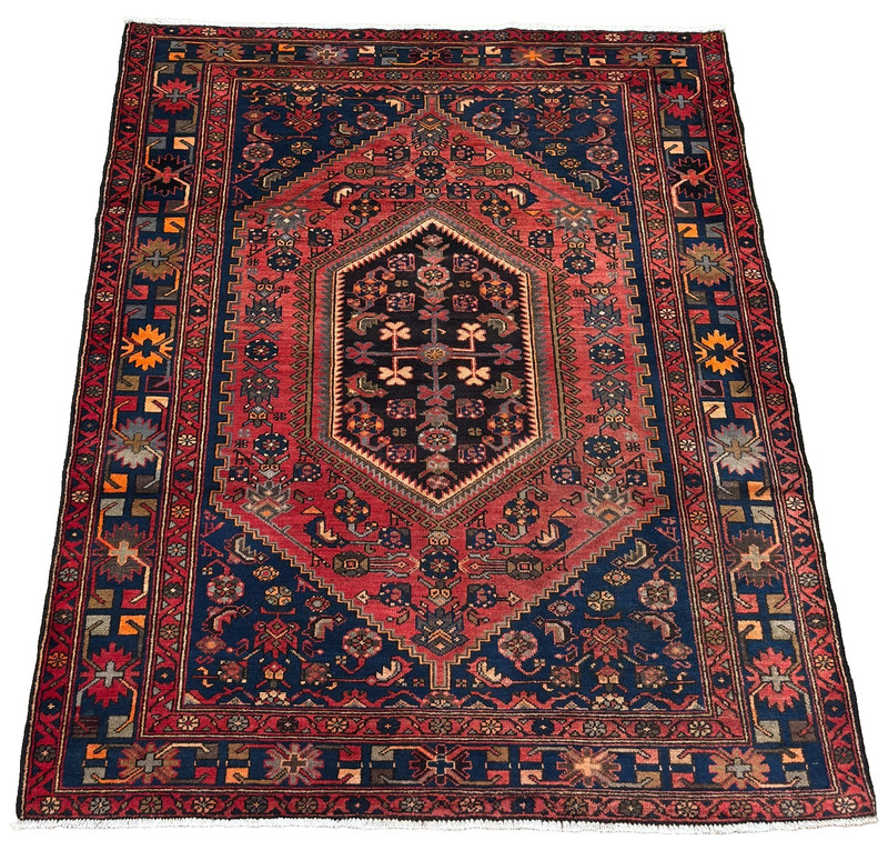 Vintage Antique 5x7 Zanjan Tribal Hand Knotted Wool Rug Oriental Red Boho Carpet gallery