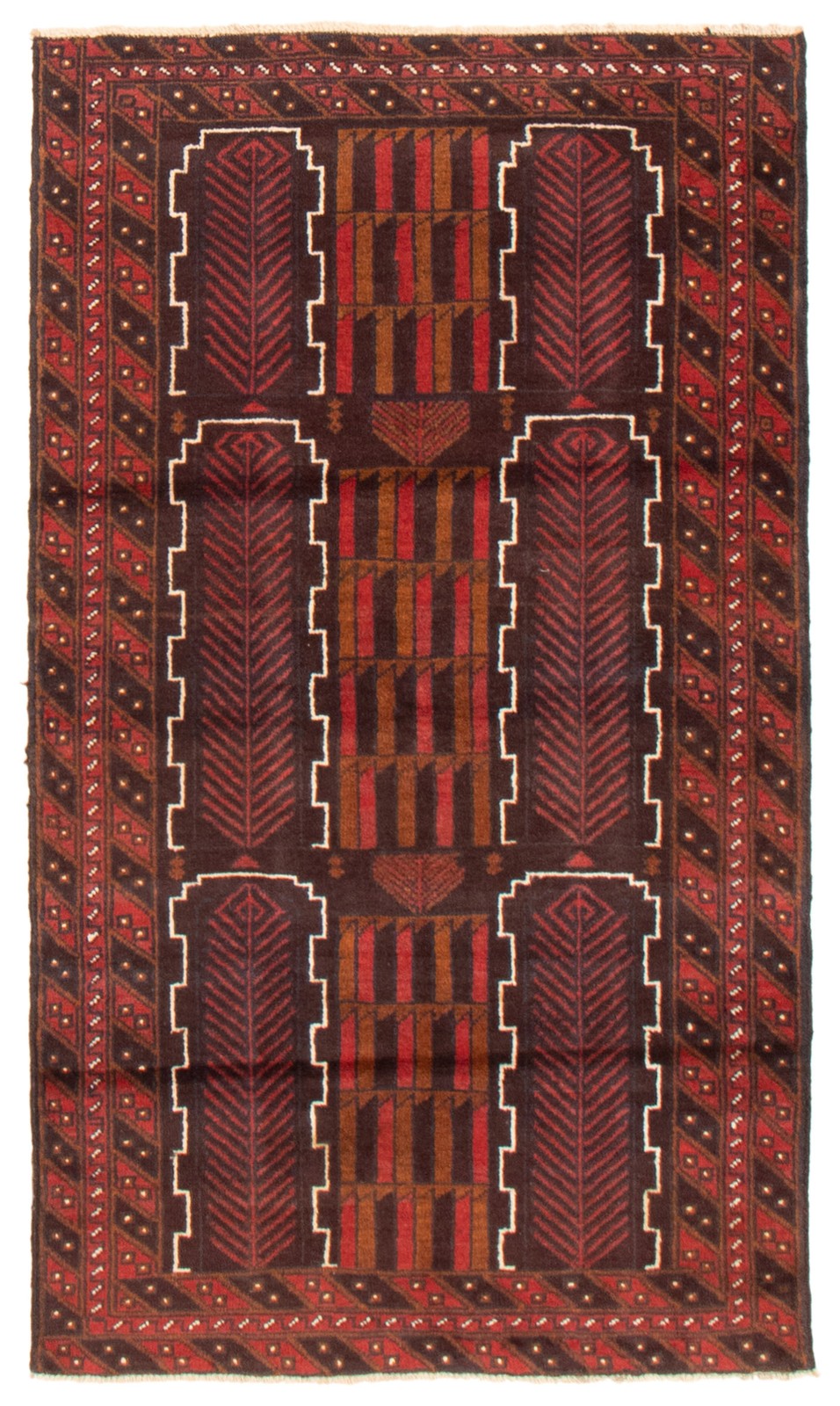 Vintage 3'5" x 5'11" Traditional Hand Knotted Vegetable Dye Wool Area Rug gallery