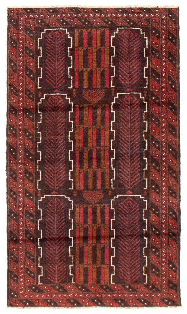Vintage 3'5" x 5'11" Traditional Hand Knotted Vegetable Dye Wool Area Rug