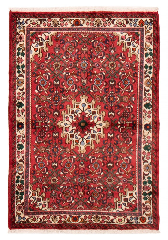 Vintage 3'5" x 5'0" Traditional Hand Knotted Vegetable Dye Wool Area Rug