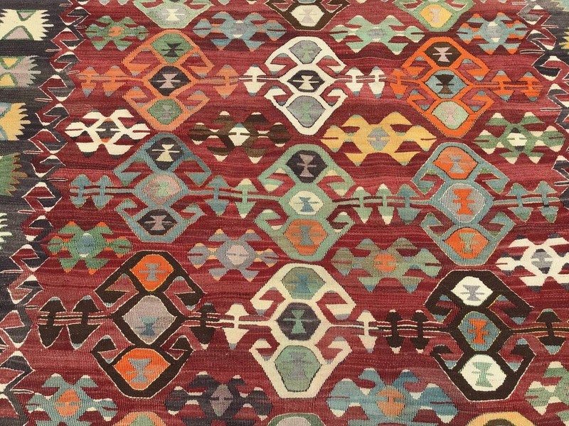 Turkish Area kilim rug, Anatolian rug, Teppich Kelim, Tapis, 5'7"x 9'6"ft, gallery