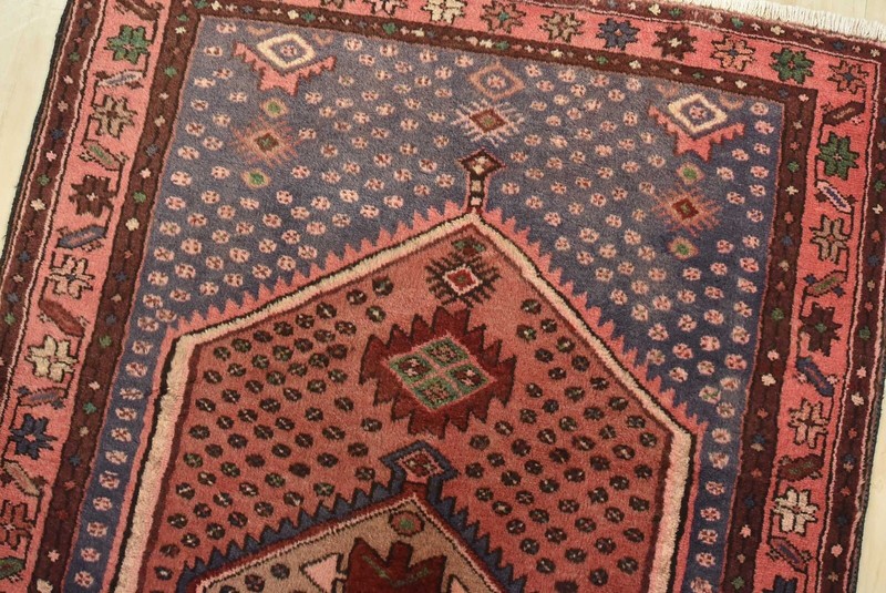 Vintage Tribal Runner 3’4” x 9’5” Red Wool Geometric Hand-Knotted Oriental Rug gallery