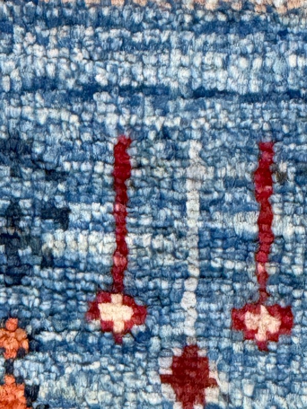 Handmade Wool Area Rug, 4x6 Blue & Red Rug, Oriental Rug gallery