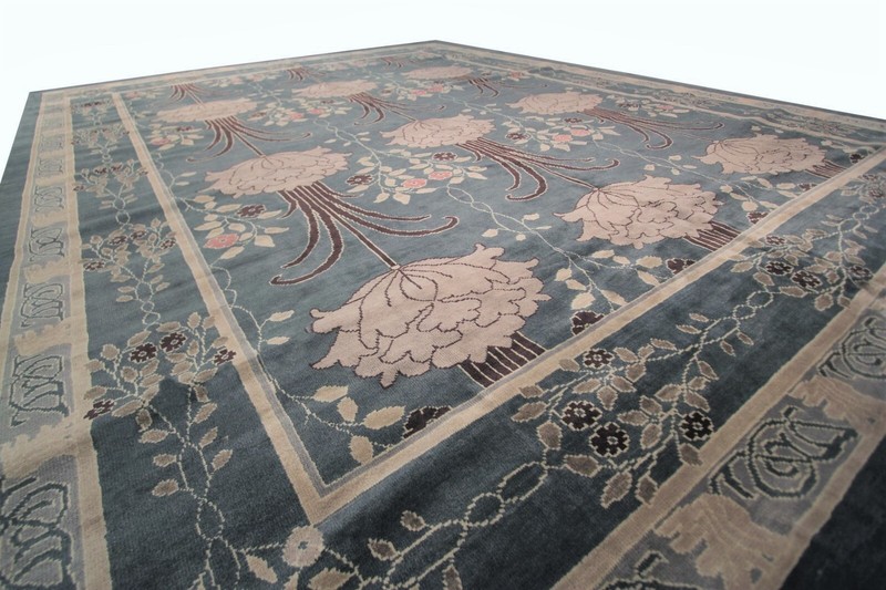 12X15 Vintage Arts & Crafts Rug Rare Art Nouveau William Morris Art Deco Rug gallery