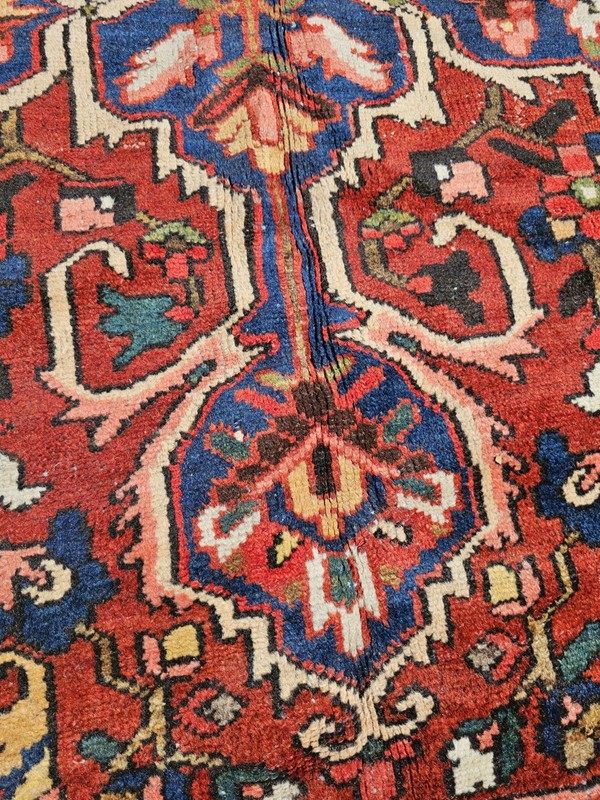 10.3 x 14 ANTIQUE FINE HERIZ VINTAGE SERAPI USHAK KAZAK CAUCASIAN gallery