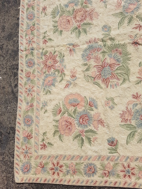 Vintage Hand Woven Traditional Kashmiri Multicolor Kilim Rug Carpet 147x119 cm gallery