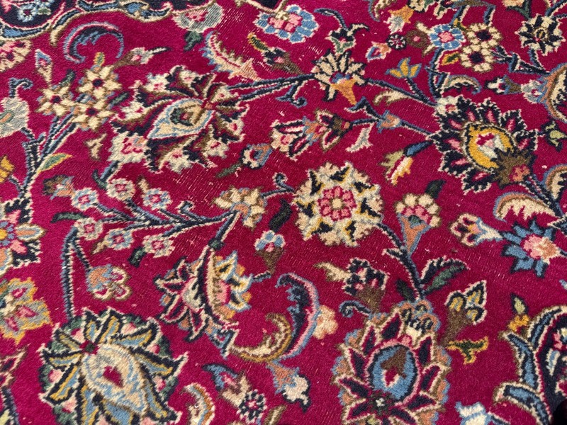 9x12 ANTIQUE ORIENTAL RUG RED BLUE PINK PURPLE HANDMADE fine vintage big 10x13 gallery